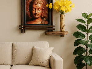 Handmade Bamboo Buddha Wall Hanging with Flower Vase | Eco-Friendly Terracotta & Bamboo Spiritual Décor