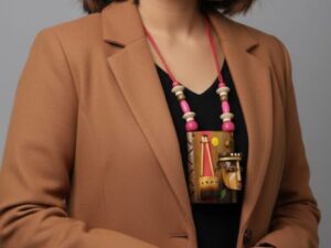 Bamboo & Wood Jewellery Set – Handcrafted Necklace & Earrings Combo