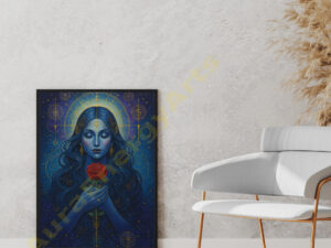 Divine Goddess Spiritual Wall Art | Third-Eye Rose A3 Framed Print