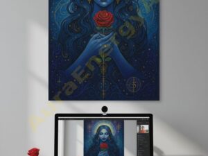 Divine Goddess Spiritual Wall Art | Third-Eye Rose A3 Framed Print